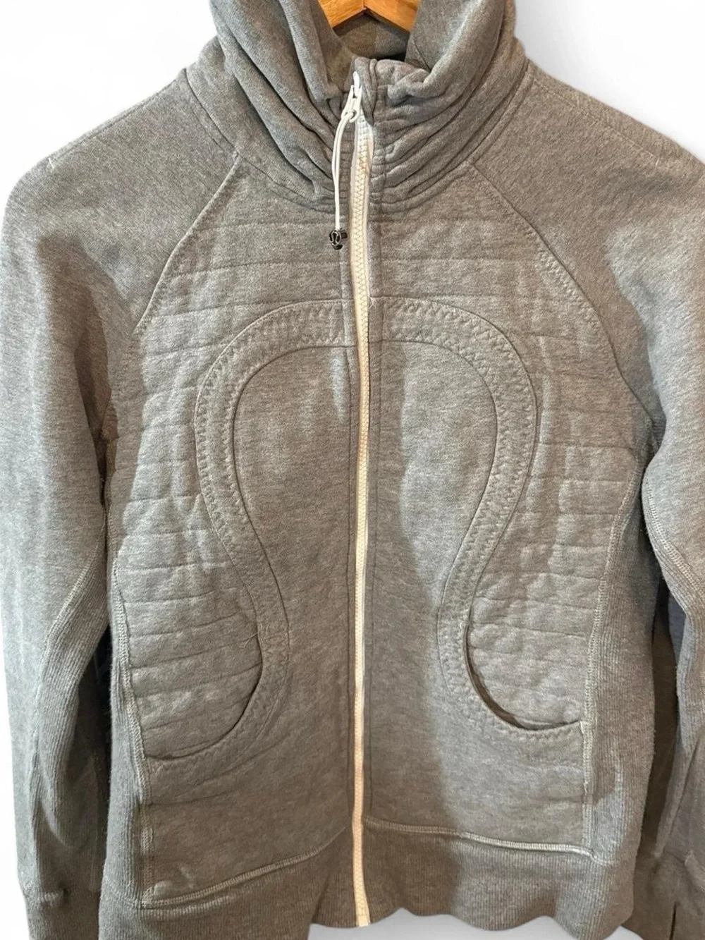 lululemon athletica Gray Quilted Bomber Jacket